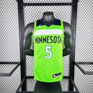 Minnesota Timberwolves Jordan Edition Neon Green #5 Anthony Edwards Jersey - Image 1