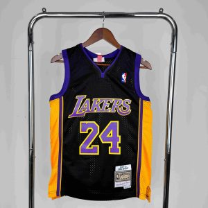 M&N 2009-10 Season Los Angeles Lakers Bryant Night Black #24 Kobe Bryant Jersey - Image 1