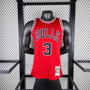 M&N Retro Swingman Jersey Chicago Bulls 2016-17 Season Red #3 Dwyane Wade - Image 1