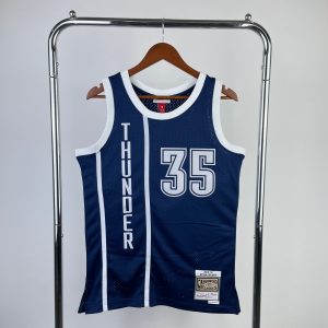 M&N Retro Swingman Jersey Oklahoma City Thunder 2015-16 Season Navy Blue #35 Kevin Durant - Image 1