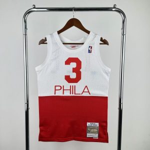 New arrivals M&N Retro Swingman Jersey Philadelphia 76ers 2003-04 Season White and Red #3 Allen Iverson - Image 1