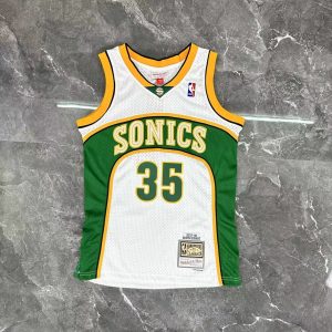 New arrivals M&N Retro Swingman Jersey Seattle SuperSonics 2007-08 Season White #35 Kevin Durant - Image 1