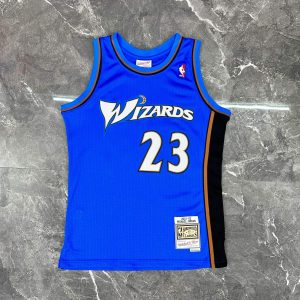 M&N Retro Swingman Jersey Washington Wizards 2001-02 Season Blue #23 Michael Jordan - Image 1