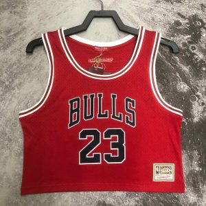 M&N Women's Retro Cropped Jersey Chicago Bulls Red #23 Michael Jordan - Image 1