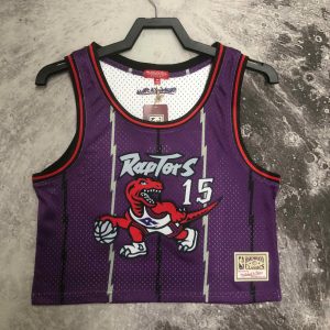 M&N Women's Retro Cropped Jersey Toronto Raptors Purple #15 Vince Carter - Image 1
