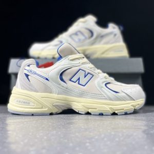 New Balance 530 WR530AM Sneakers – White Blue with Cream Sole - Main image