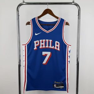 Philadelphia 76ers Blue #7 Jaylen Brown Jersey - Image 1