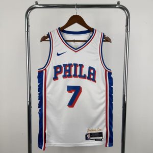 Philadelphia 76ers White #7 Jaylen Brown Jersey - Image 1