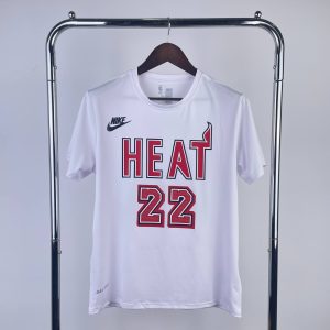 Quick-Dry T-Shirt 2023 Season Miami Heat Retro Short-Sleeve Shirt #22 Jimmy Butler - Image 1